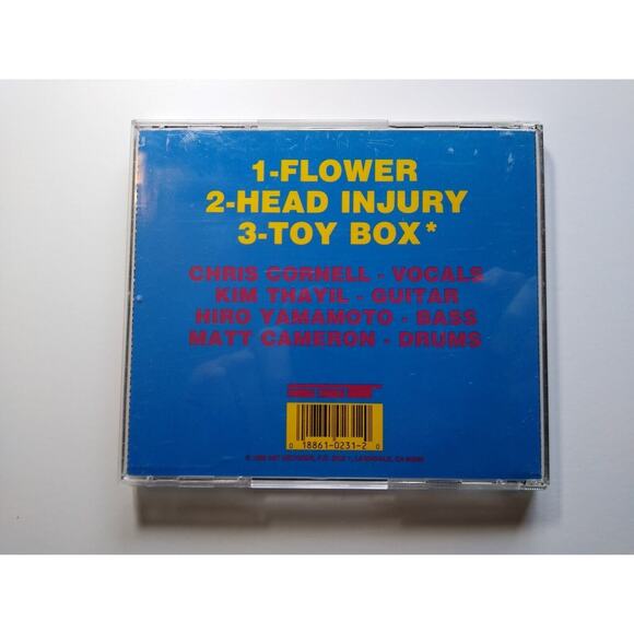 Soundgarden Flower CD Single Alternative Grunge Rock 3 Track Head Injury Toy Box - Picture 3 of 3
